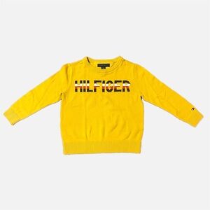 Tommy Hilfiger preppy sweater mustard yellow size xxs